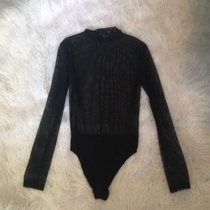 Mesh Long Sleeve Bodysuit